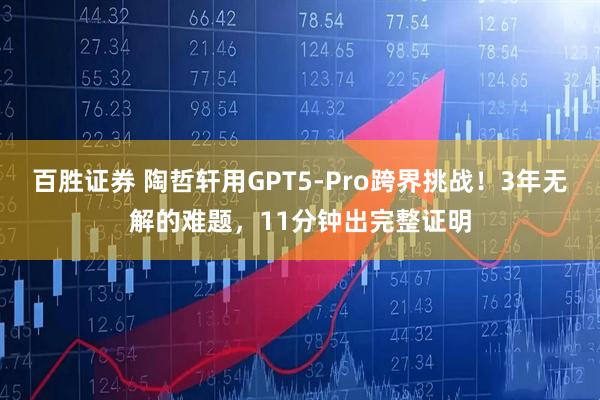 百胜证券 陶哲轩用GPT5-Pro跨界挑战！3年无解的难题，11分钟出完整证明