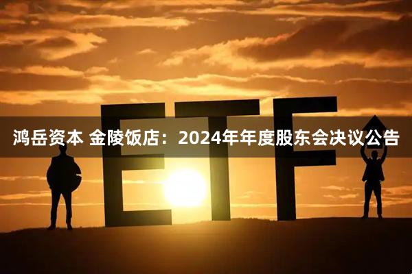 鸿岳资本 金陵饭店：2024年年度股东会决议公告